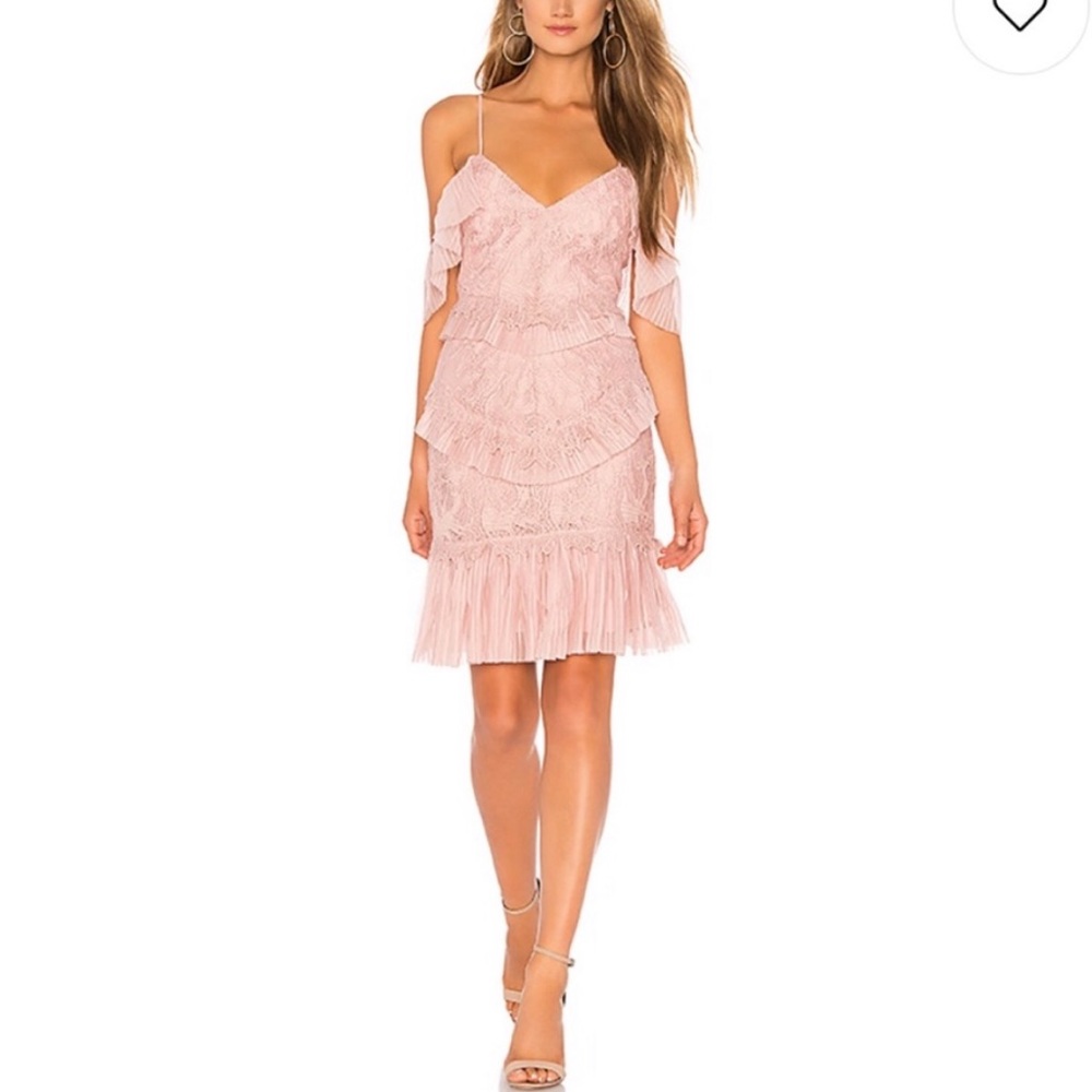 Dusty pink Bardot dress worn twice